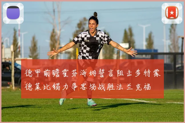 德甲前瞻霍芬海姆誓言阻击多特蒙德莱比锡力争客场战胜法兰克福